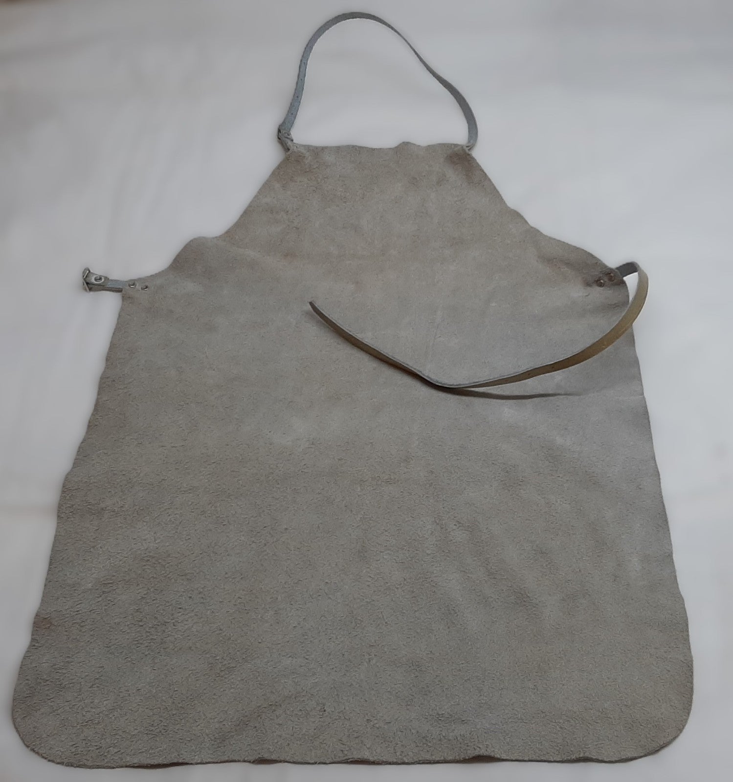 British Welders Apron Tri Service Grey Leather 90s Pattern Hobson & Sons London