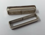 Genuine British Hi Sheen Chrome 1 1/4" Cross Strap Keepers x 2 NEW