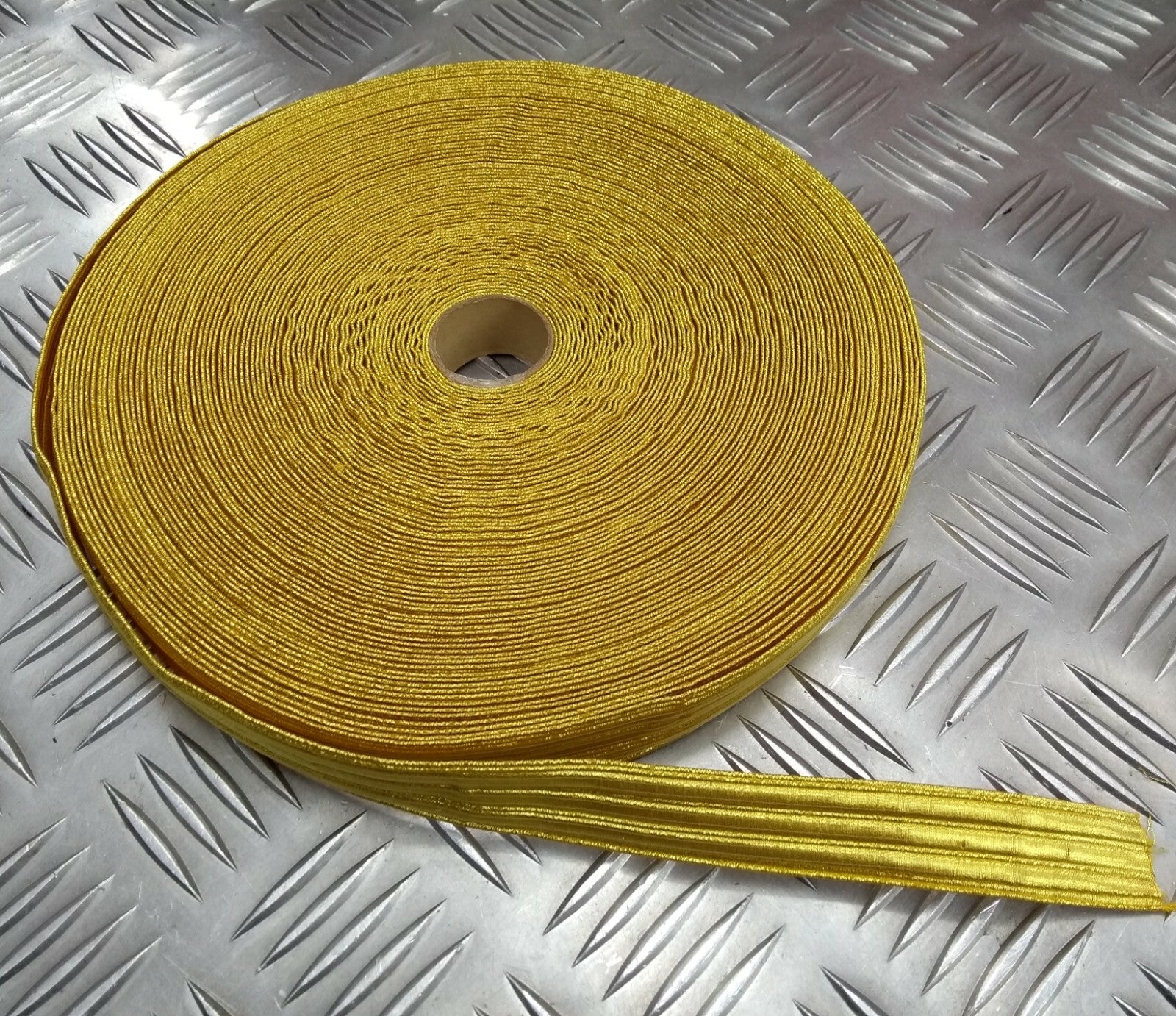 Gold Wire Braided Lace Ribbon 3/4" / 19mm Genuine Vintage British Army Issue