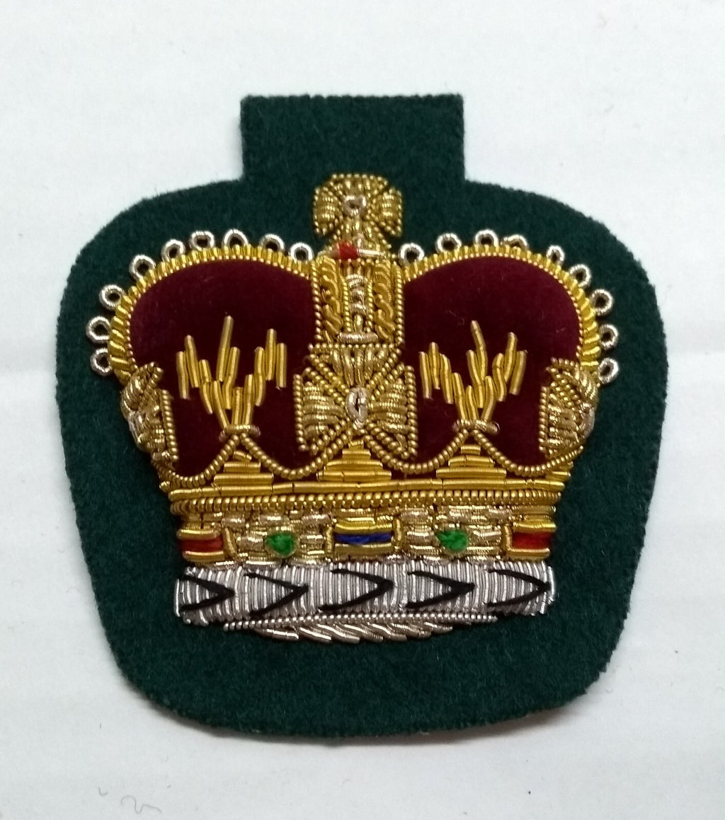Staff Sergeant Crown Devon & Dorsets British Army Hand Embroidered Arm Patch