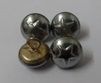 5 Point Star Small 12.5mm Dress Hat Buttons Looped Back With Raised Insignia X6