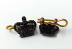 Genuine British Standard Dress Issue Small 1/2" Queens Crowns X2 GIM98