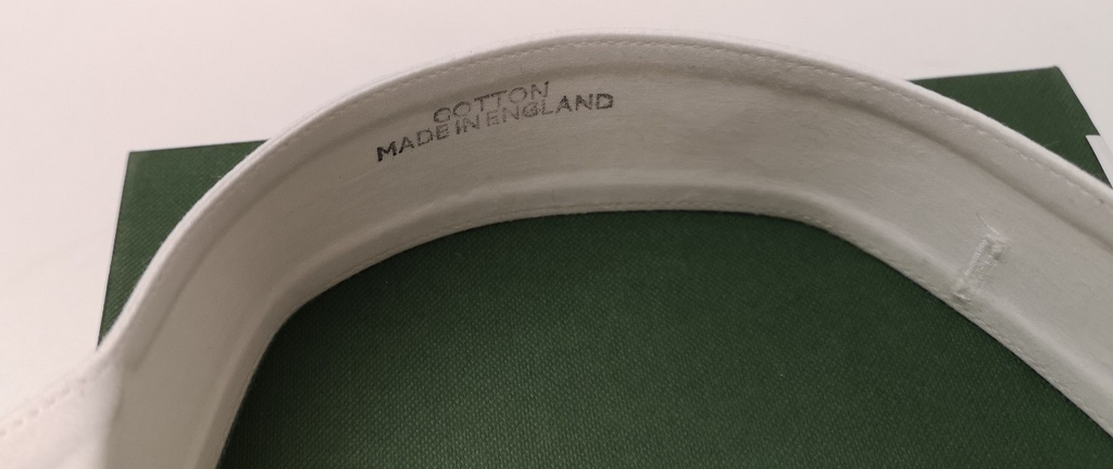 Stiff White Detachable Windsor Style Collar Cotton Made in England