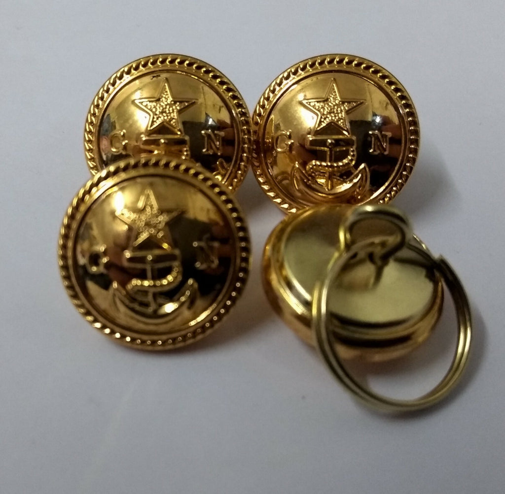 GN Naval OFC Buttons Ring Back Dress With Rope Edged Anchor