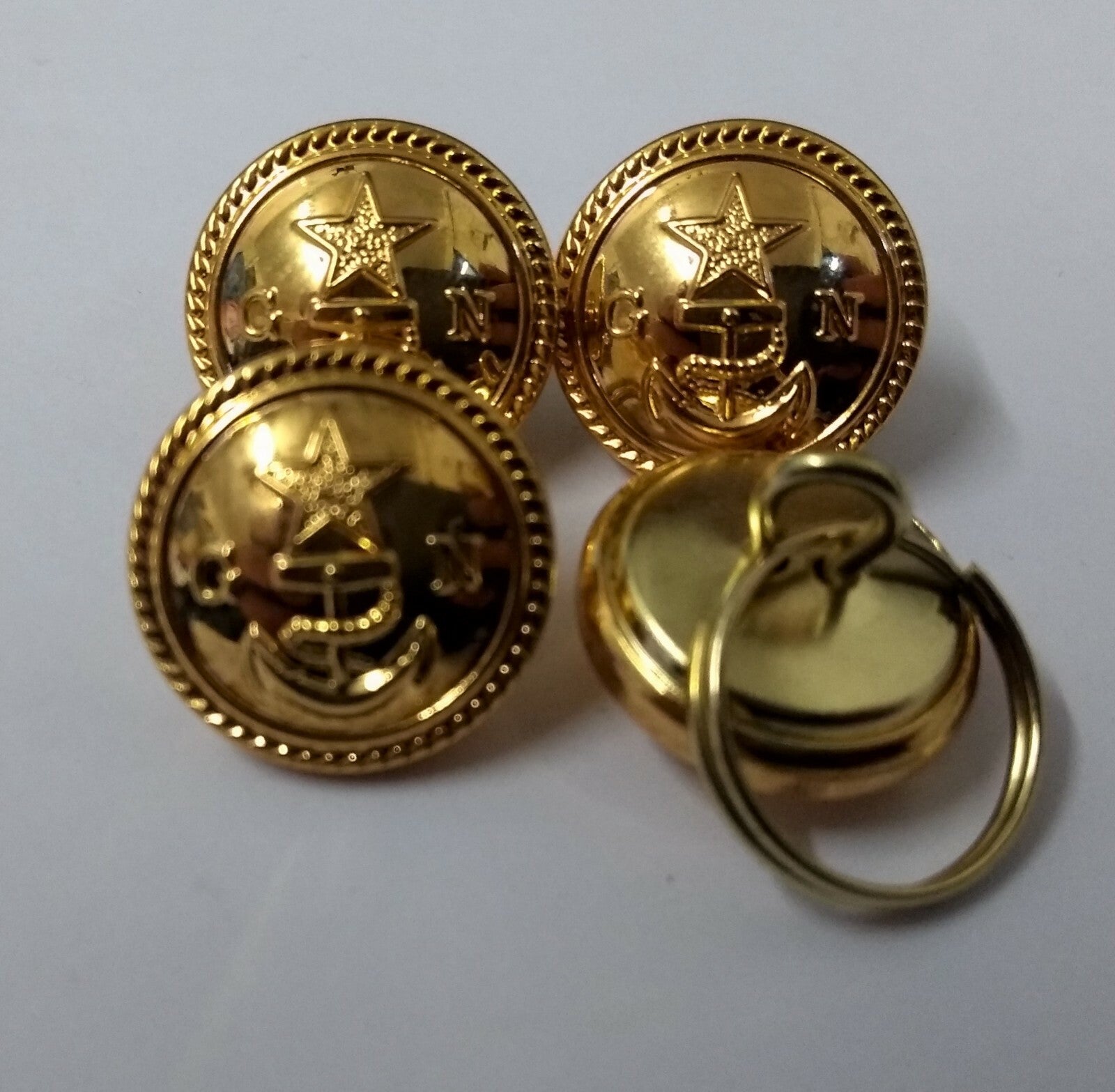 GN Naval OFC Buttons Ring Back Dress With Rope Edged Anchor