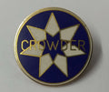 Vintage Crowder Double Star Insignia Large Snap Pin Badge