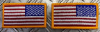 US / American USA Flag Shoulder Reversed x 2- NEW