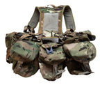 Airborne Army Webbing British Assault Camo Belt Yoke & Assorted Pouches (5)