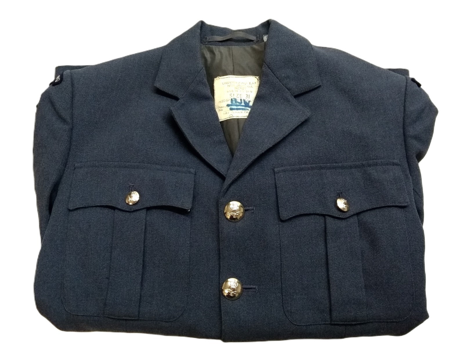 RAF Royal Air Force Vintage Jacket Airforce Blue Grey Colour 469 SQD Lowestoft