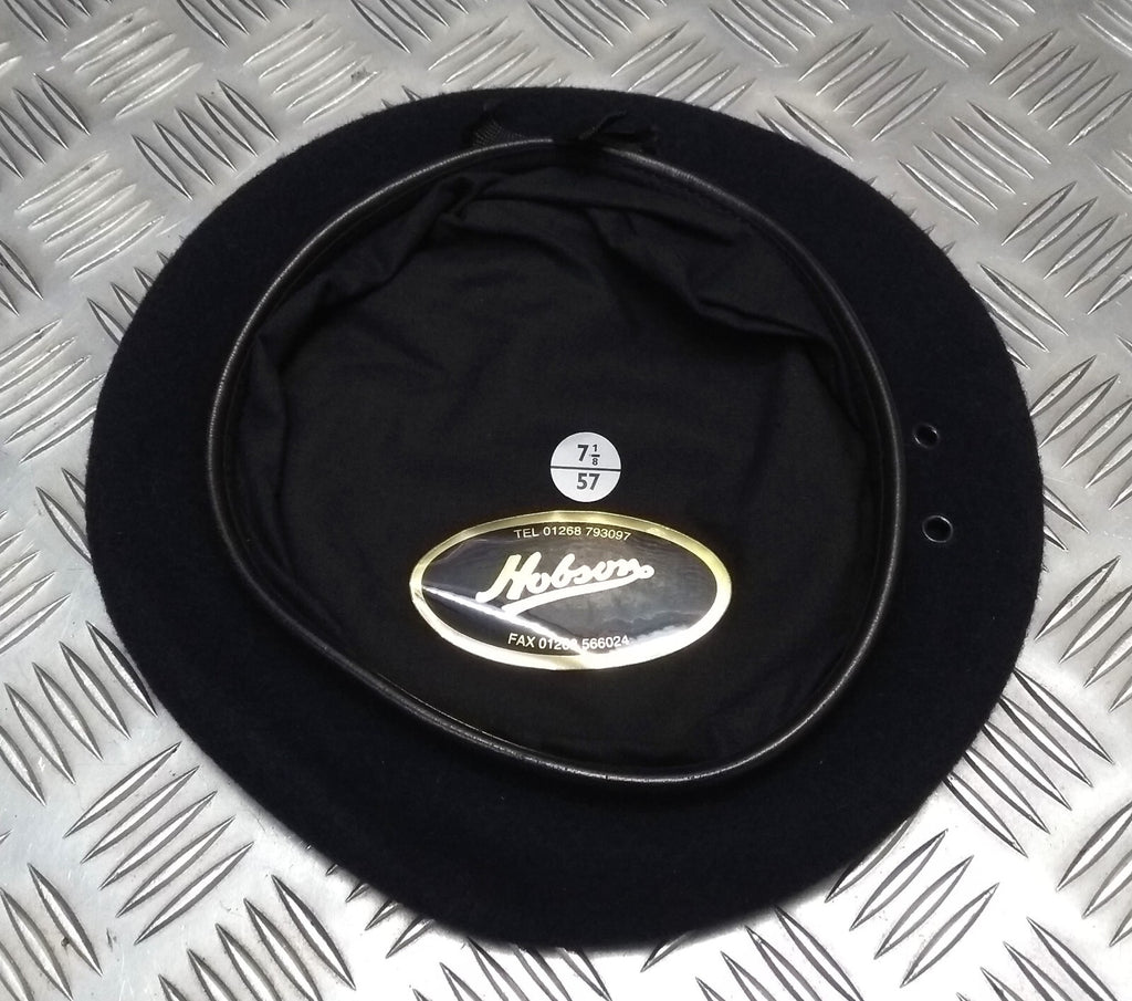 Navy Blue Beret Wool Genuine Hobson London Manufactures Sample 57cm