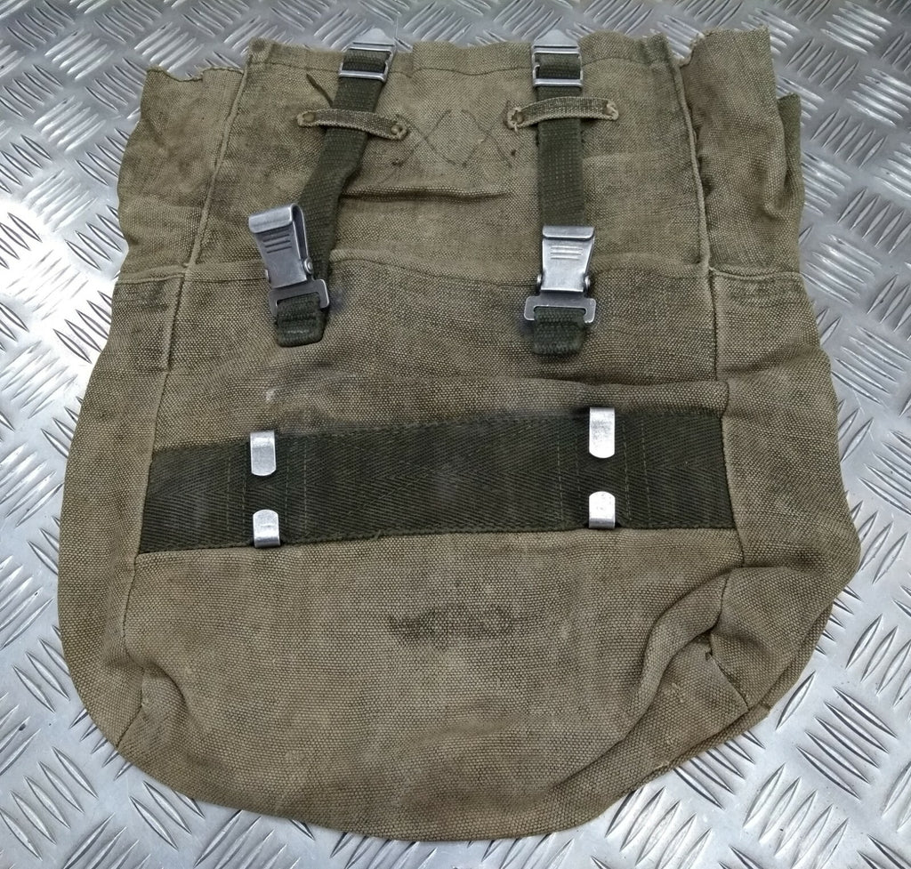 Vintage Military Issue Heavy Duty Canvas Back Pack Pannier Side Bag