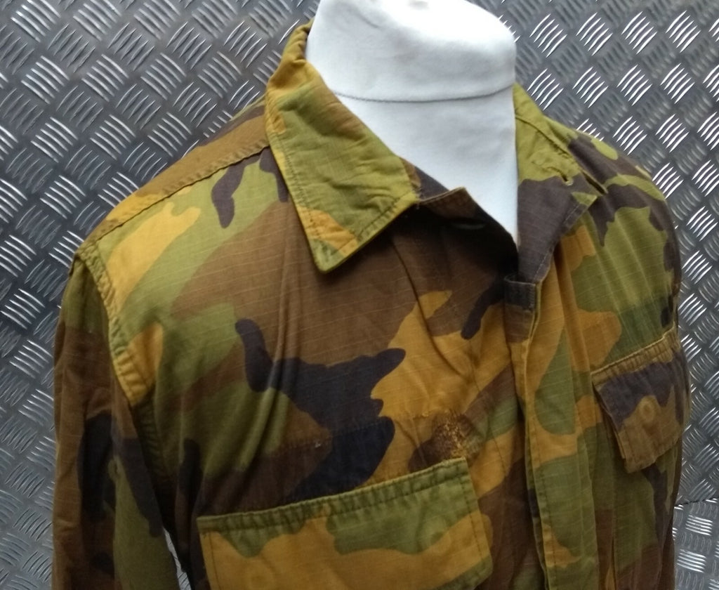 U.S Vintage Lightweight Rip Stop Camo Jacket Over Dyed Genuine U.S.