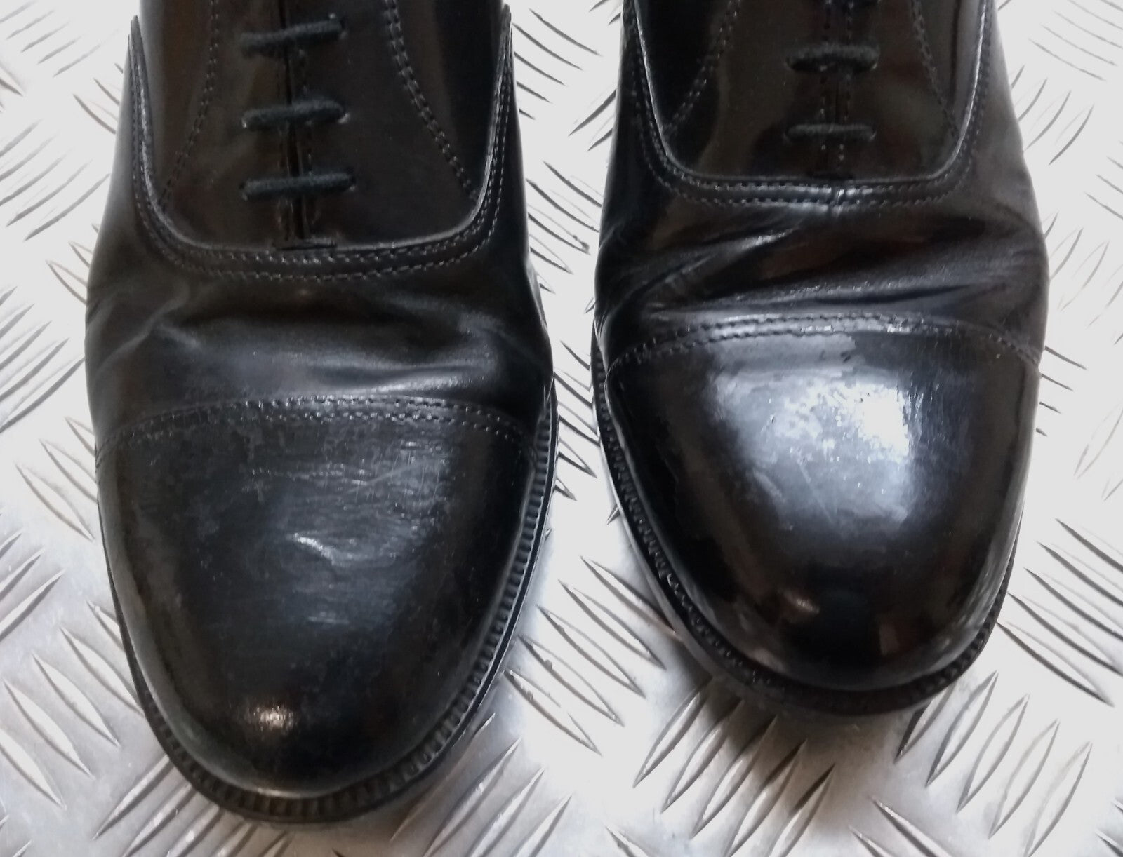 Service DMS Shoes British Black Leather Dress With Toe Cap UK Size 9
