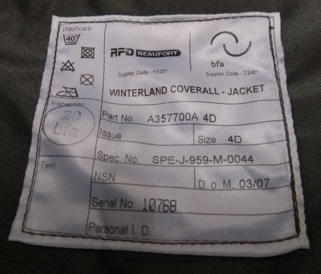 RAF RFD Jacket Beaufort Waterproof Breathable MVP Aircrew Royal Air Force