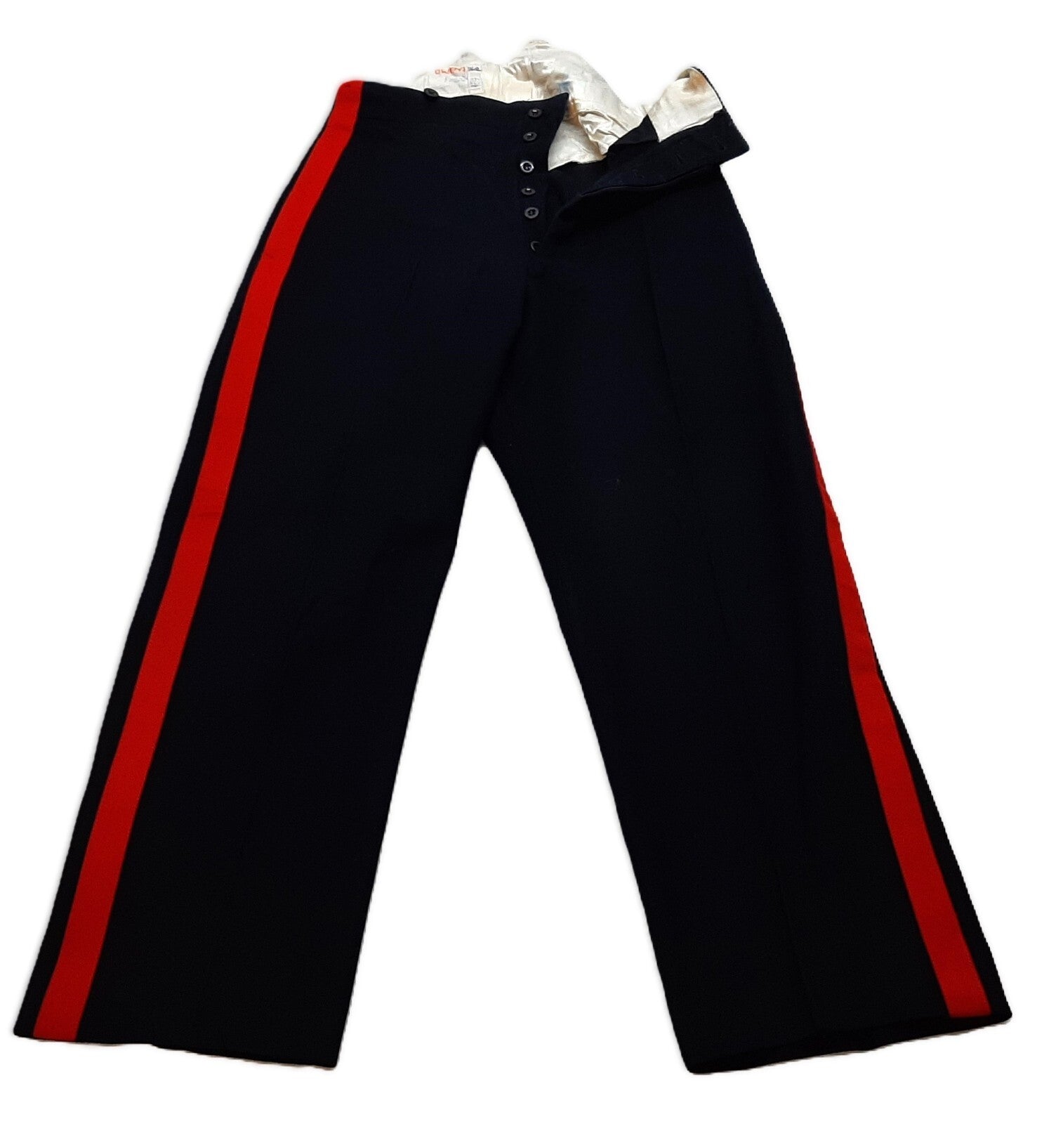 No1 RMAS Trousers British Army Pattern Cadet Officer Dress 1" Red Stripes W31"