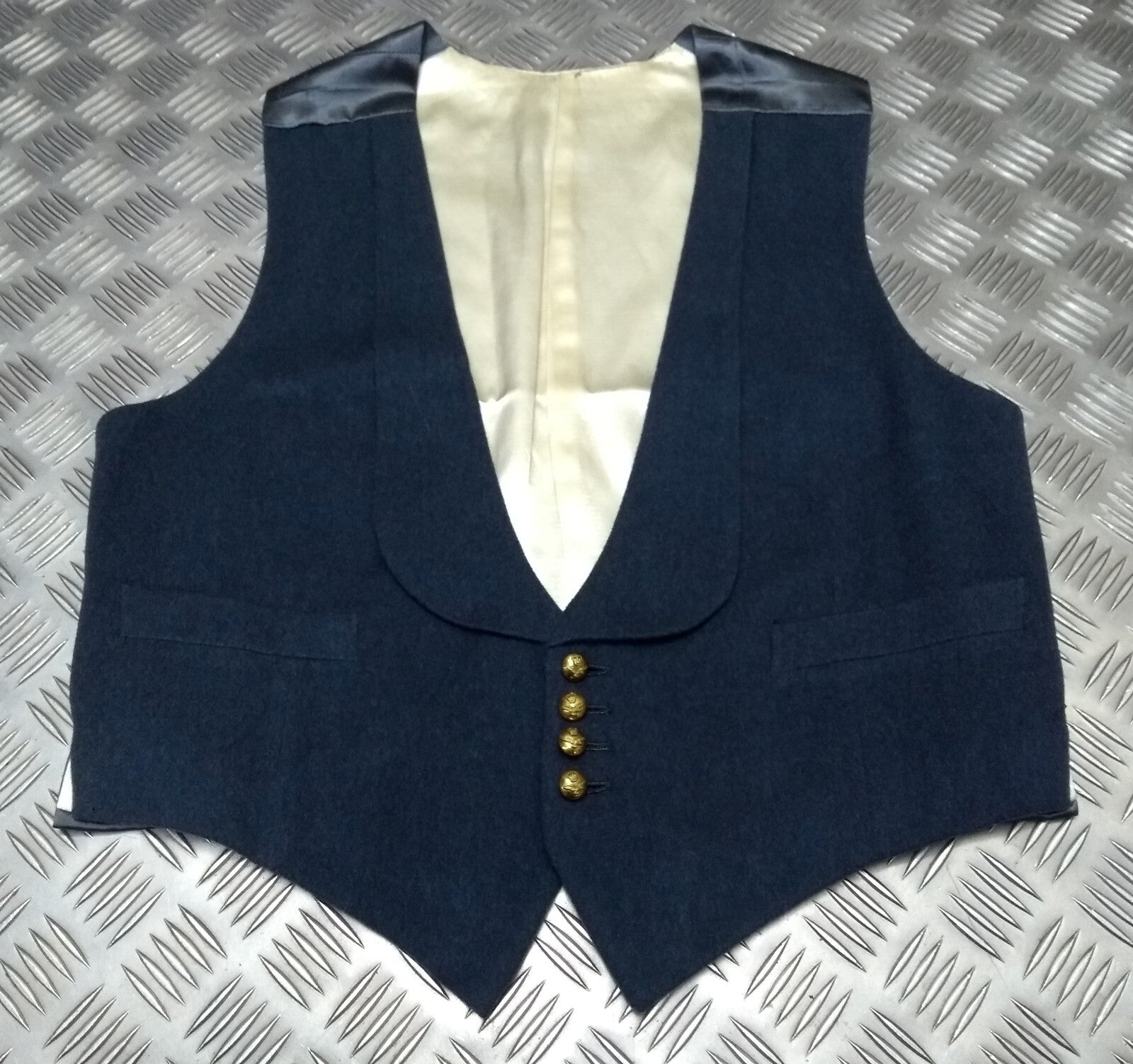 RAF Royal Air Force Vintage Mess Dress Waistcoat Airforce Blue Grey Colour by R.E City