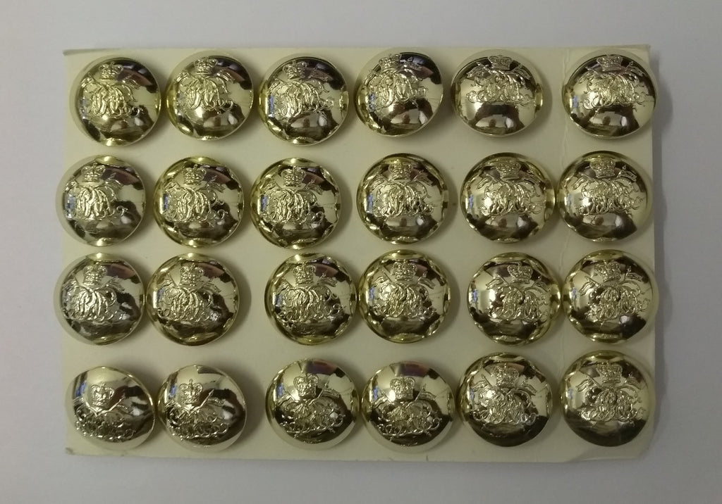 9/12 Lancers Buttons 40L Large 1 Gross (144) Vintage British Insignia