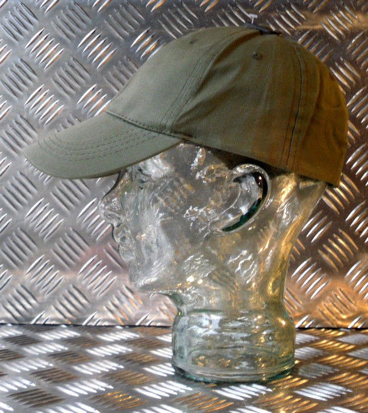 100% Cotton Adjustable GREEN Baseball Hat / Cap No logos - NEW