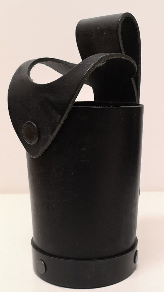 Black Leather Defence Spray Holder Belt Holster Unbranded