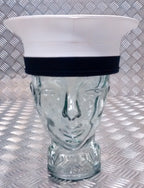 British Royal Navy Issue RN Sailors Pork Pie Hat Class II with Marks & Defects.