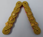 Brigadier Shoulder Cords Ceremonial Wire Cord Shoulder Epaulettes & Rank Pips