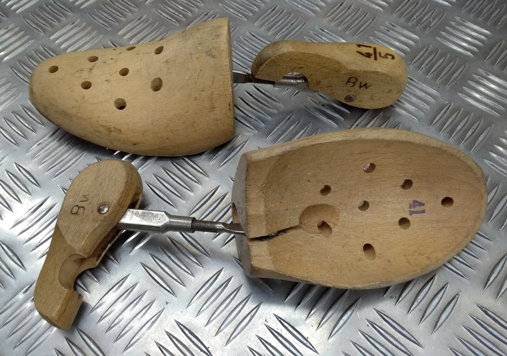 Vintage German Issue Wooden Shoe Trees Boot Shapers 1960s 1970s
