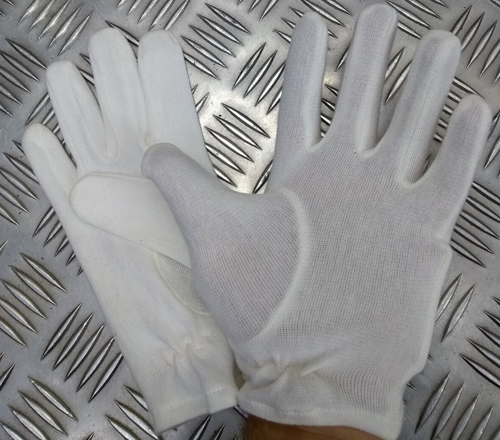 White 100% Cotton Cloth Women's Gloves Size 6½ or 7½ / 2 Pairs