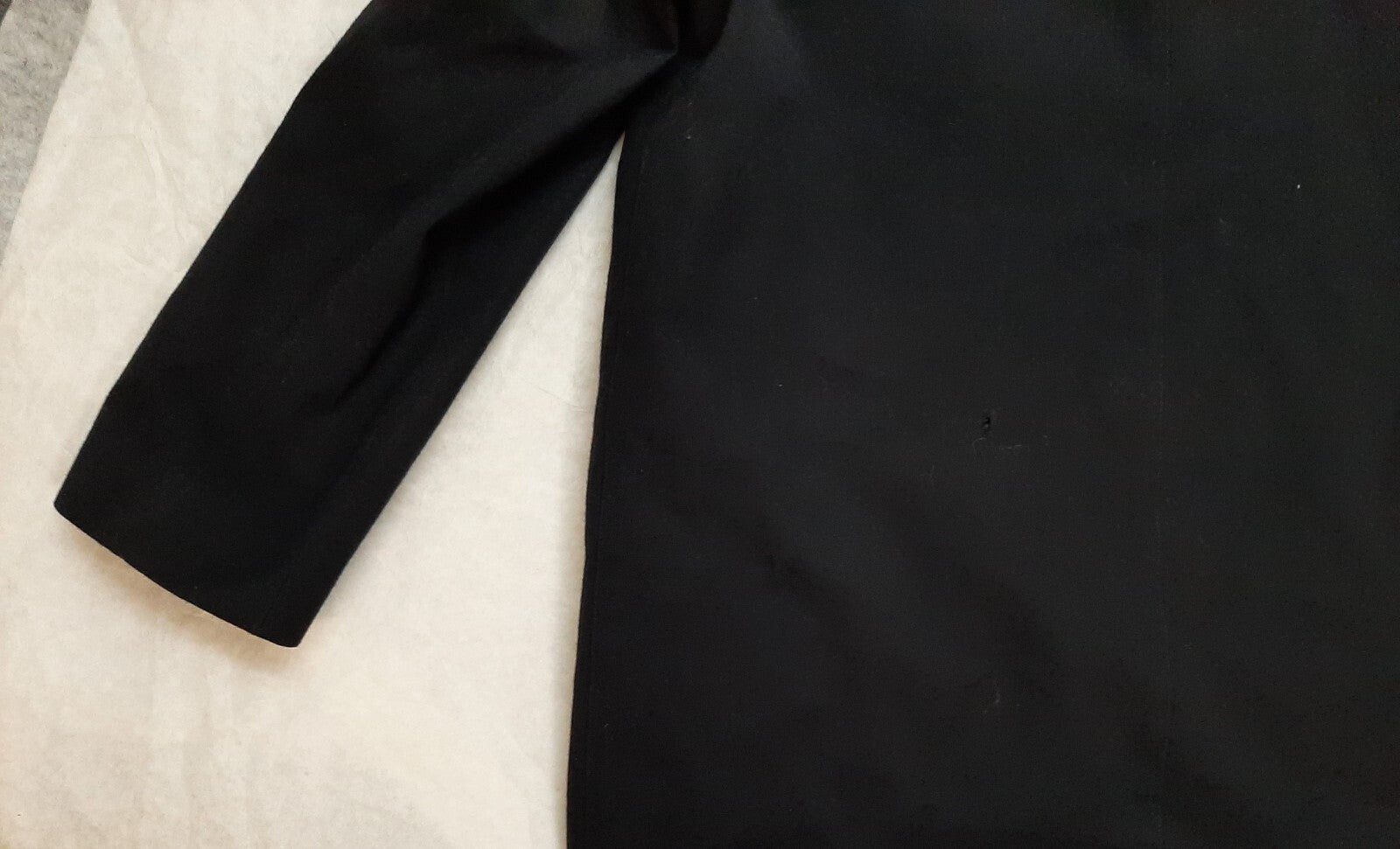 Black Vintage Raincoat British Double Breasted Removable Liner 108cm