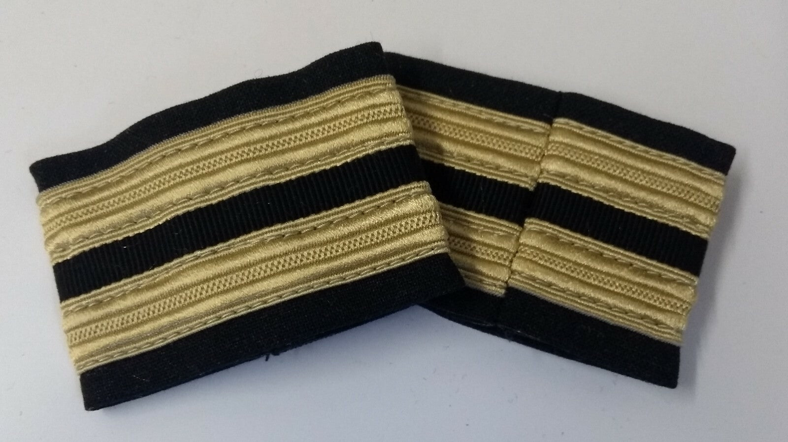 Genuine Vintage Issue Officers Two Bar Braid Shoulder Rank Slide LFS17