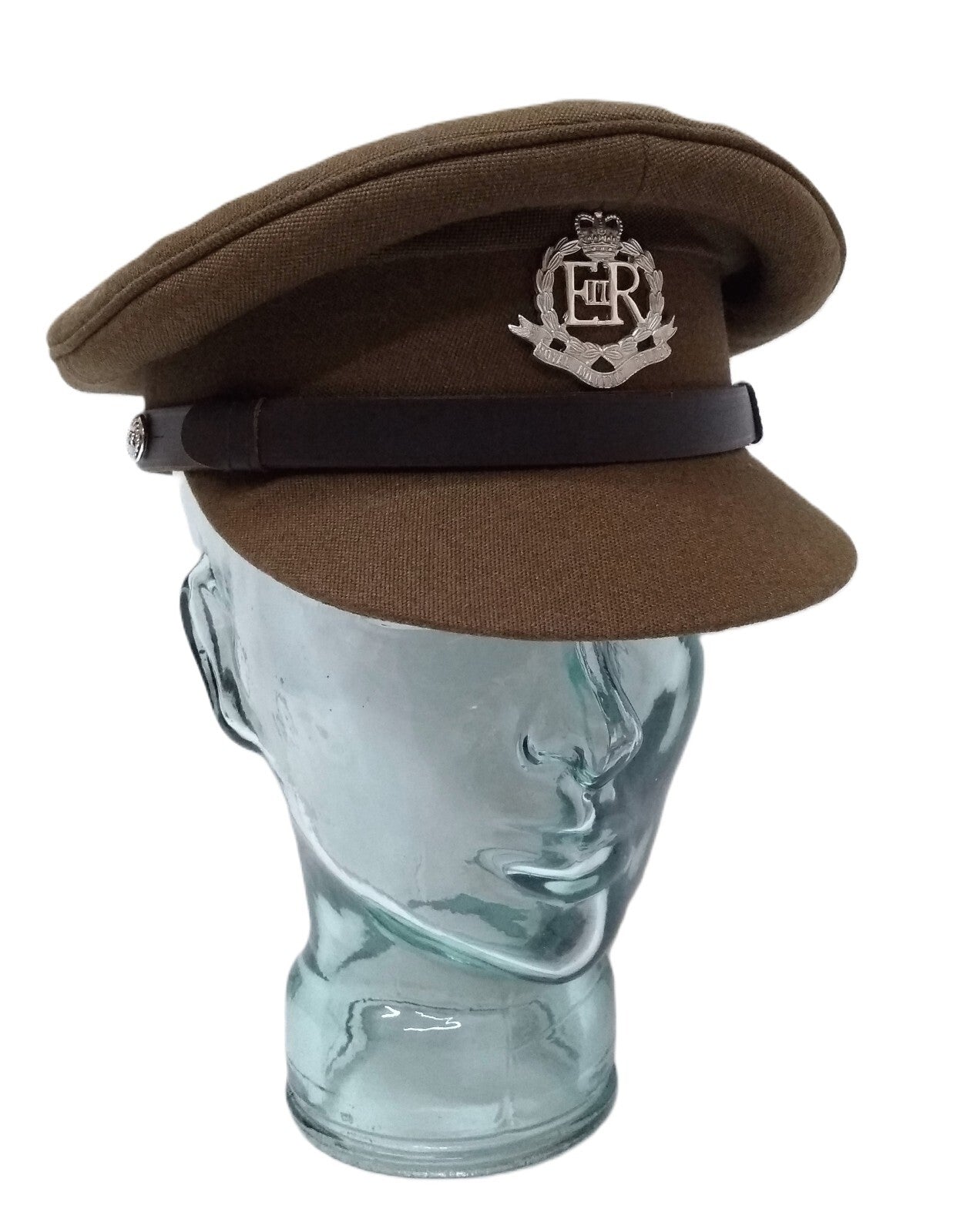 No2 Hat RMP Army Style Badge & Brown Chin Strap Goldings 56cm