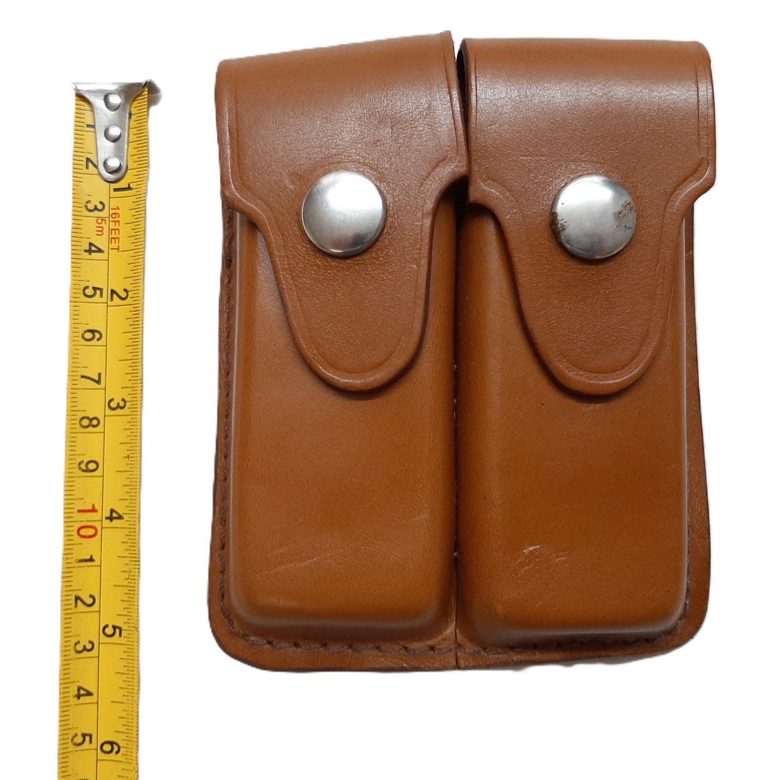 FN Ammo Pouch Leather U.S F9 GP Double Magazine Clip / Belt Clip Twin Mag Holder