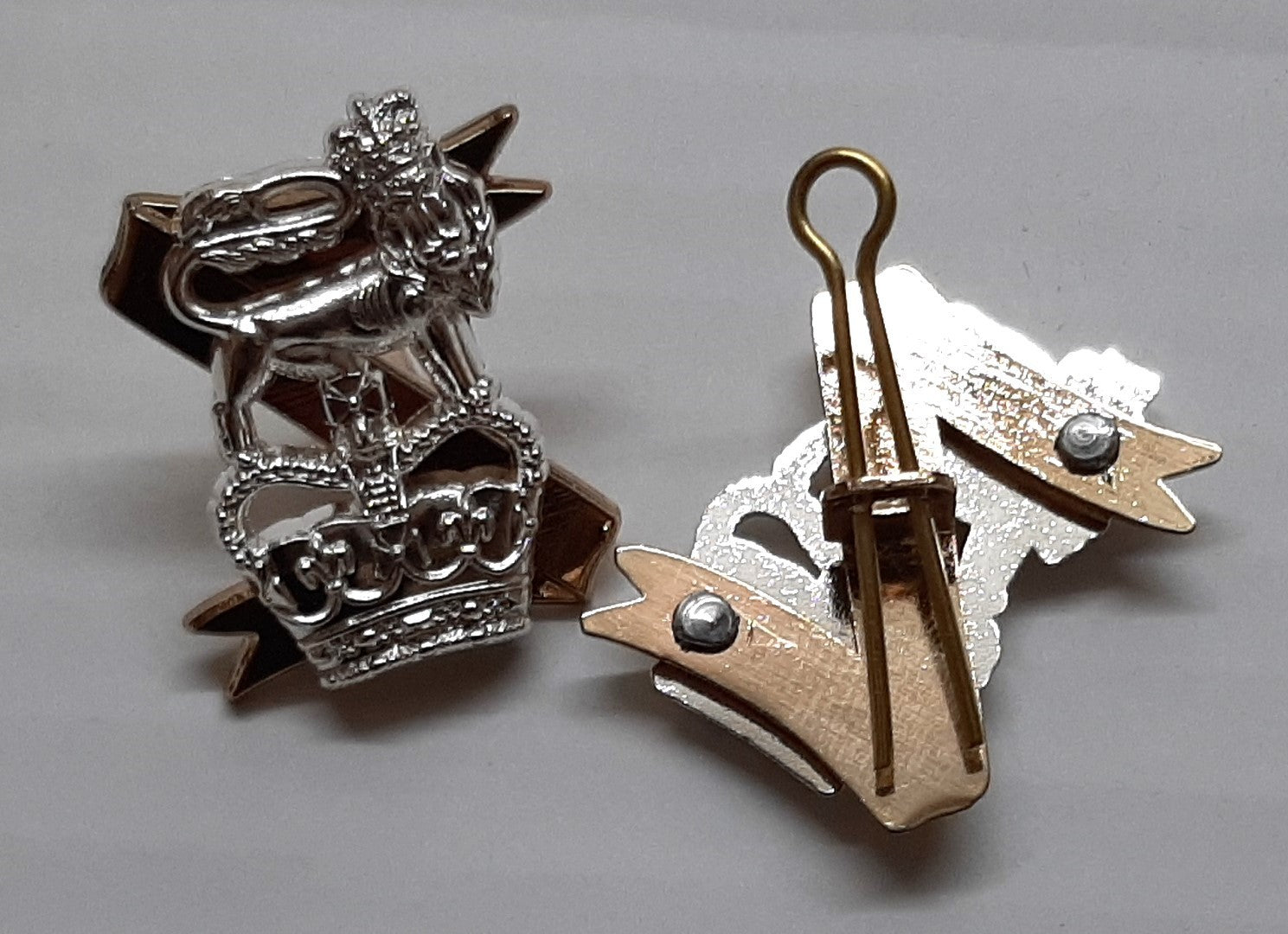 Light Dragoons Collar Badges British Dress No1 No2 - NEW