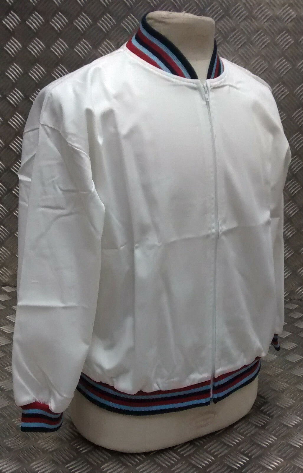 Retro MOD PTI Instructor Tracksuit Jacket White Genuine British Forces - NEW