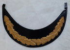Officers Oakleaf Sprig Gold Wire 1 Row On Black PVC Visor Peak Ex Sample