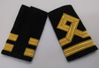 Naval Style Shoulder Slides / Boards Gold Lace Navy NEW