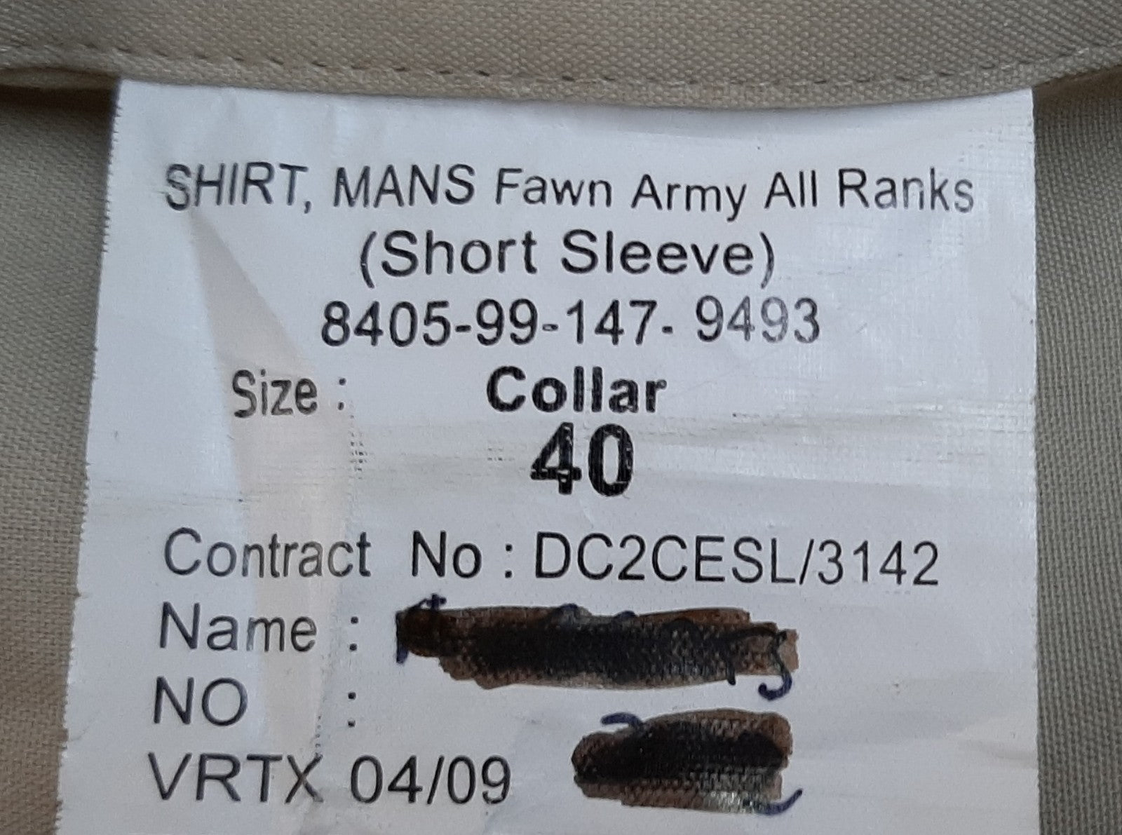 Army FAD Shirt Short Sleeve British Staff Sergeant Badge 42cm