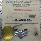 Genuine Vintage British Army Inspectorate of Stores Metal Badge Sample Card 1951