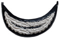 Officers Patent Peak British Forces Two Row Silver Braid Oak Leaf Sprig Garnish