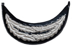 Officers Patent Peak British Forces Two Row Silver Braid Oak Leaf Sprig Garnish