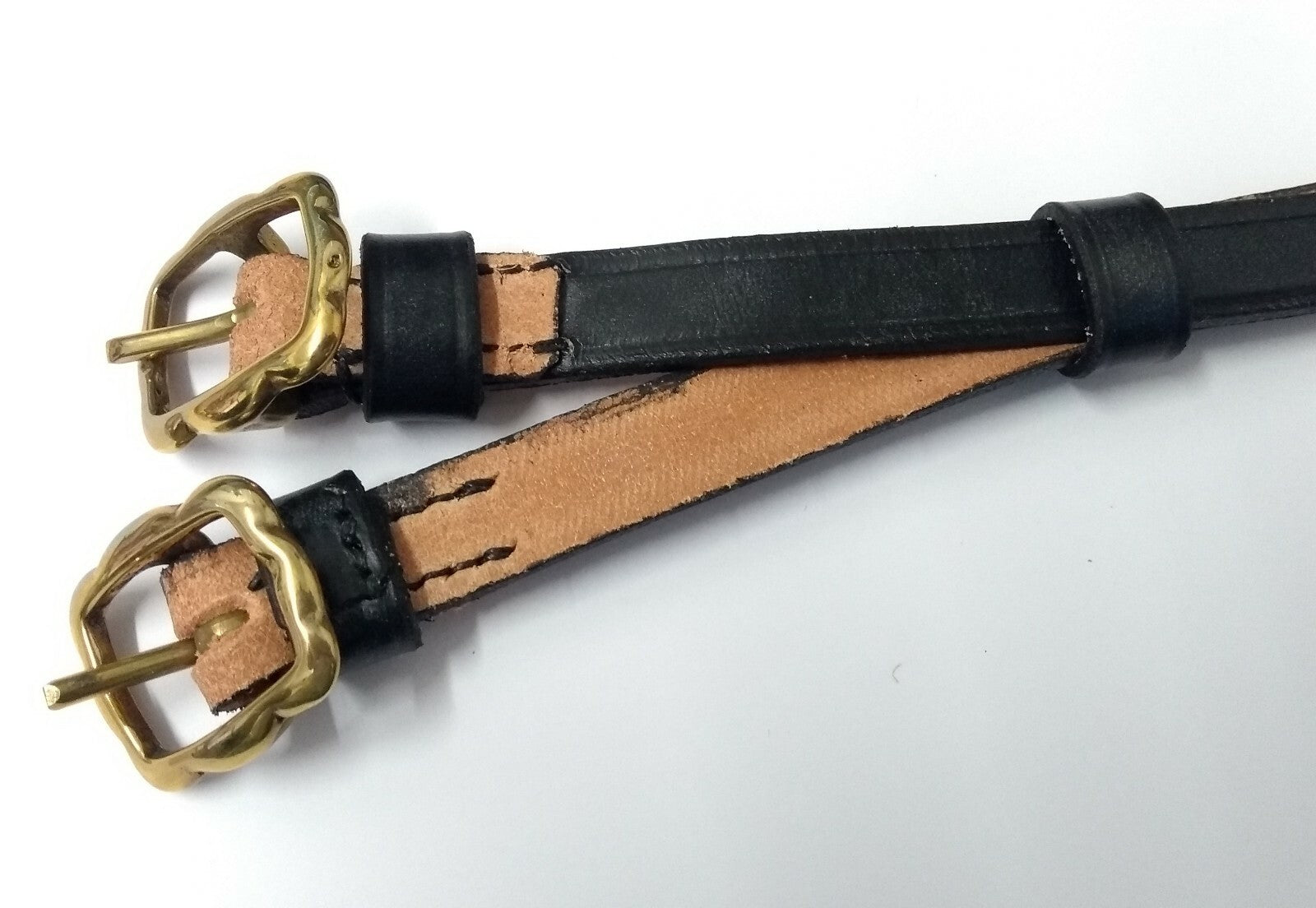 Genuine British Army RHG & H Cav Brass Bridle Twin Crown Buckle Strap