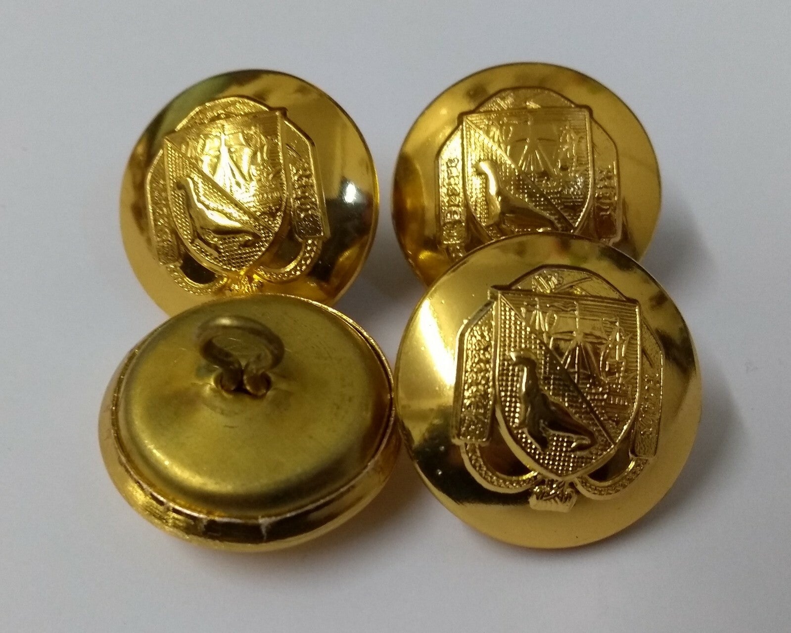 FIDF Falkland Islands Defence Force & Light Infantry Dress Uniform Buttons X4