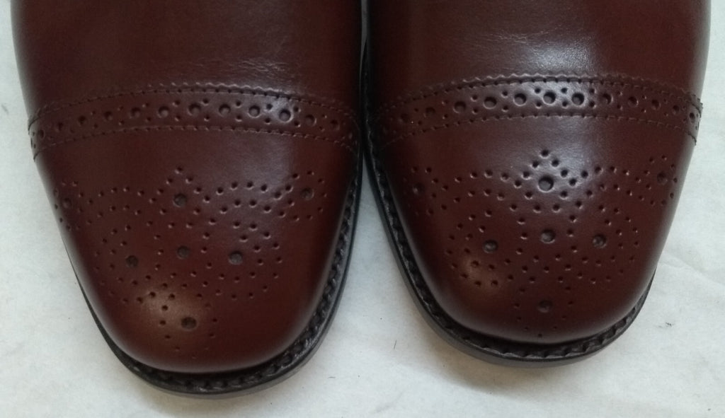 Sanders Guilford Shoes Brown Leather British Semi Brogues Gibson UK 10