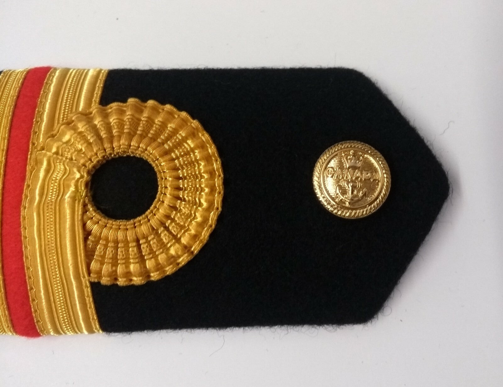 Genuine Canadian Naval Female Gold Wire Rank Shoulder Boards Epaulettes LFS22