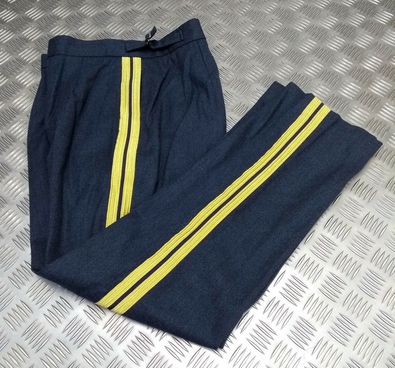 Bands Slacks RAF Royal Air Force Blue Grey with Stripes Musician & Bandmasters No9 W30"