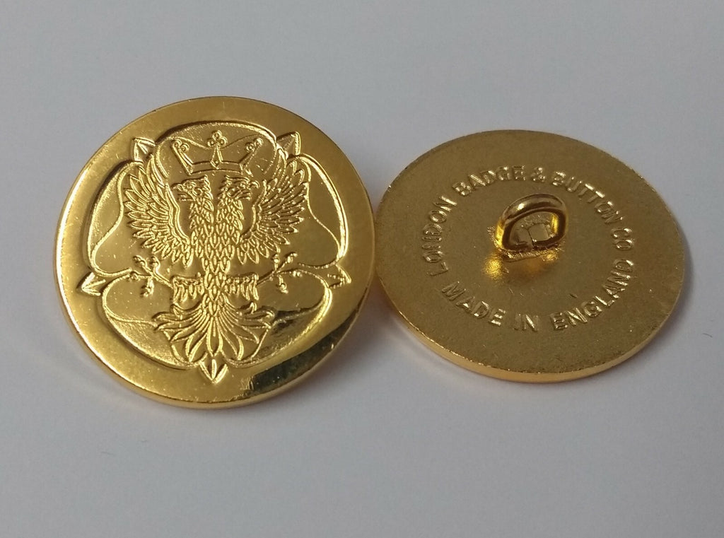 Genuine British Mercian & Lancastrian Yeomanry 40L Large Flat Buttons X2 GIM125