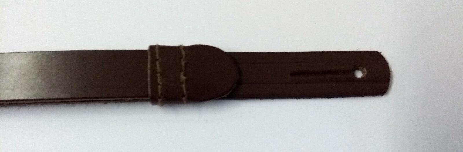 Genuine Issue Dark Brown Leather SD Dress Hat 13.4mm Chin Strap CS36