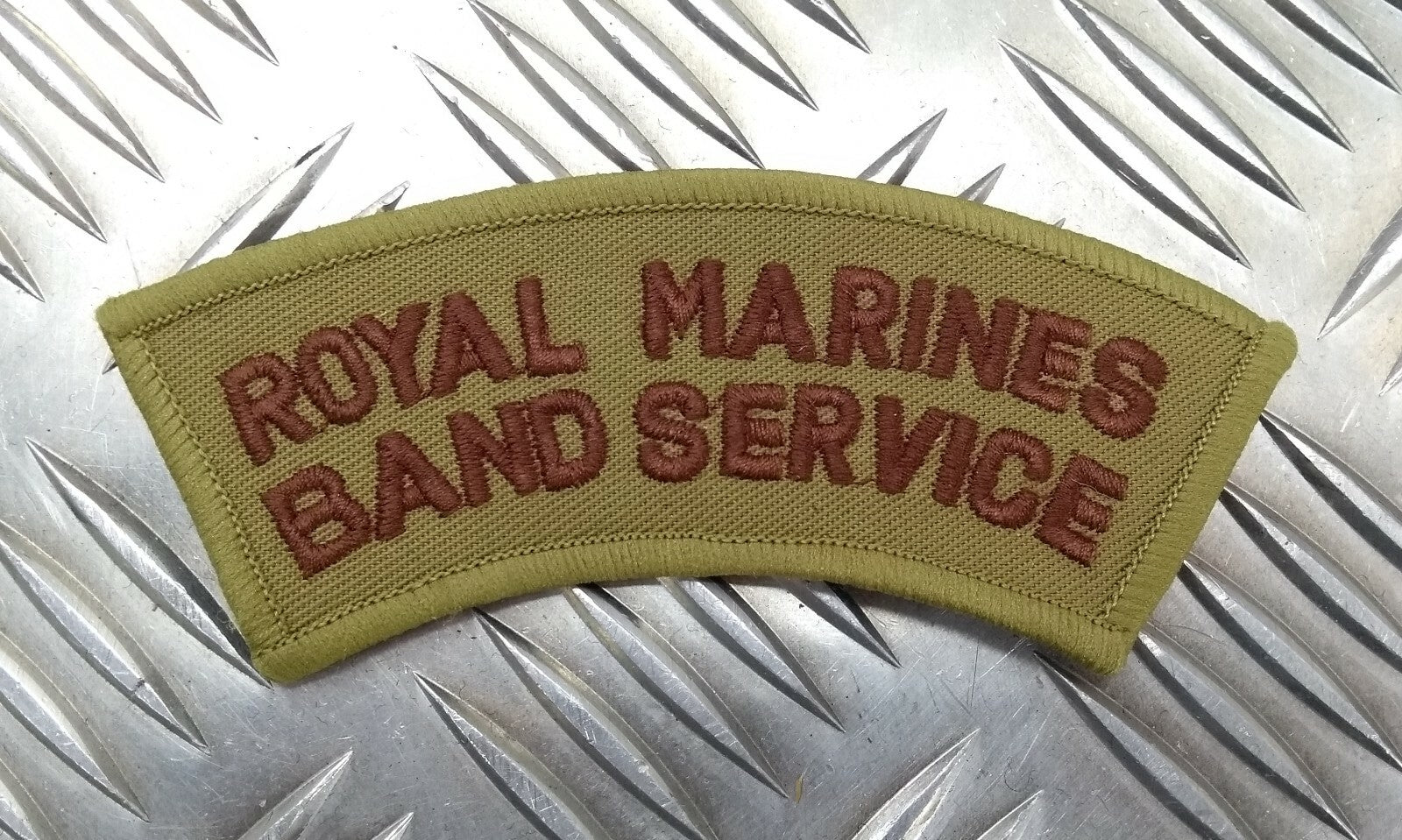 Genuine British Naval RM 'ROYAL MARINES Band Service' Shoulder Patches - NEW