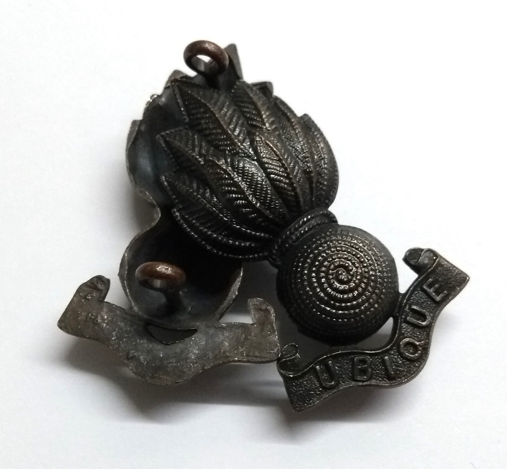 Royal Engineers Collar Dogs "Ubique" RE Metal Badges No Split Pins