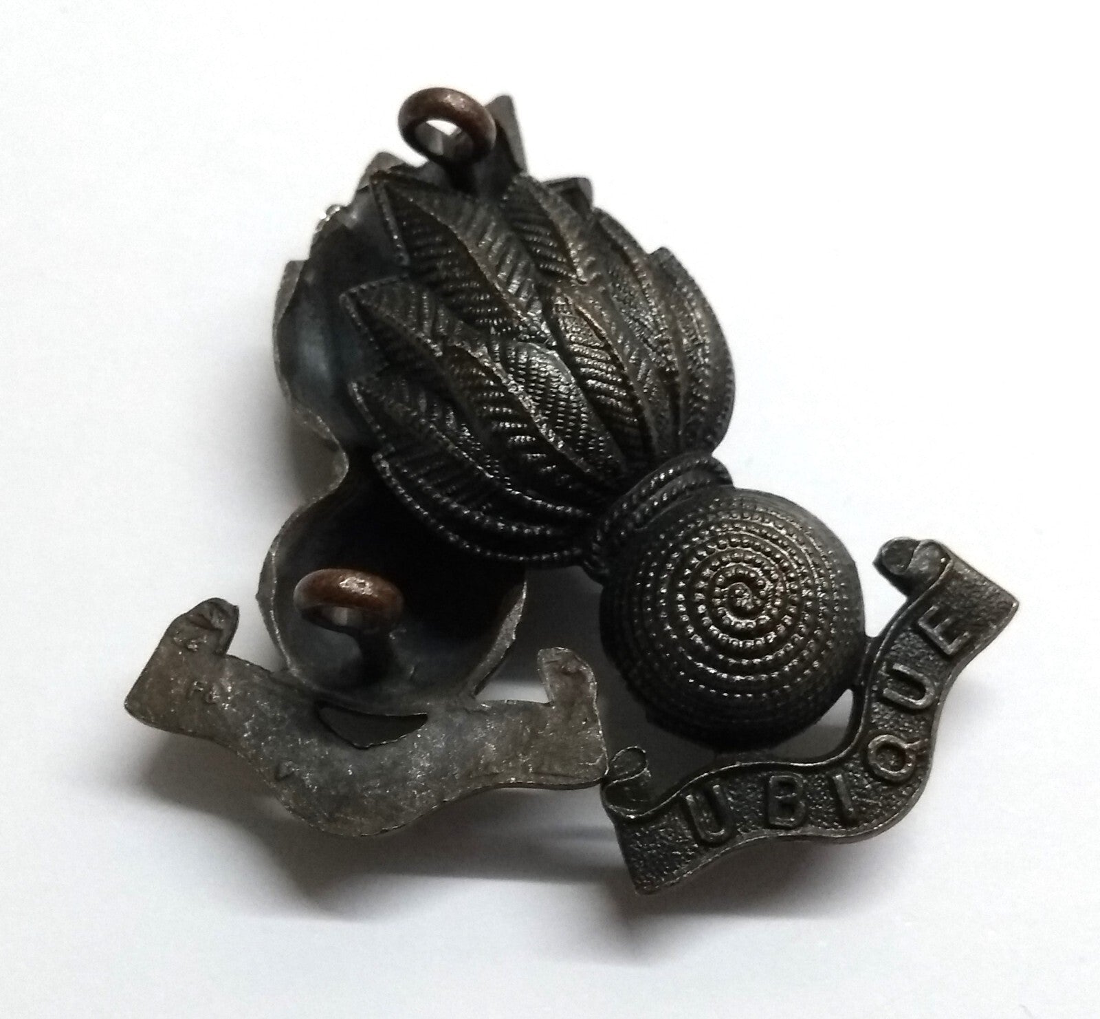 Royal Engineers Collar Dogs "Ubique" RE Metal Badges No Split Pins