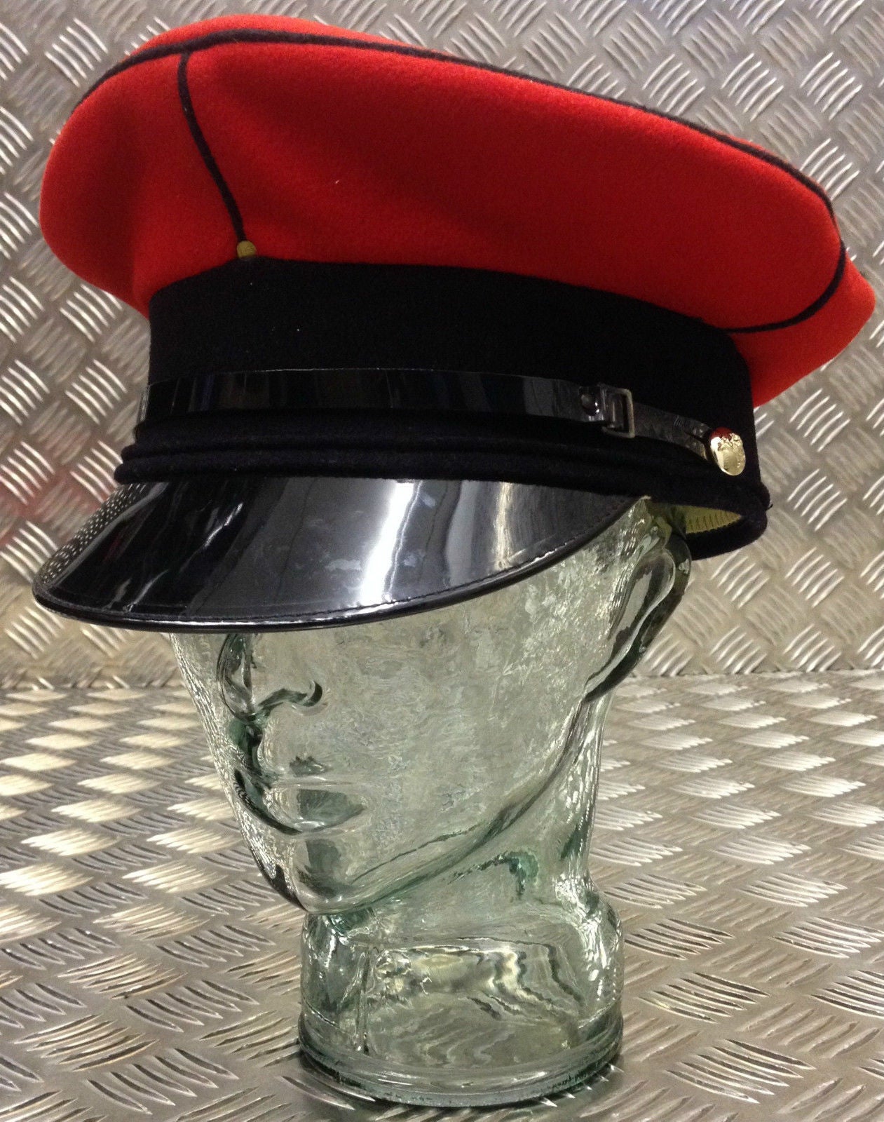 Genuine British Army Queens Royal Lancers / QRL Guards Dress Cap / Hat